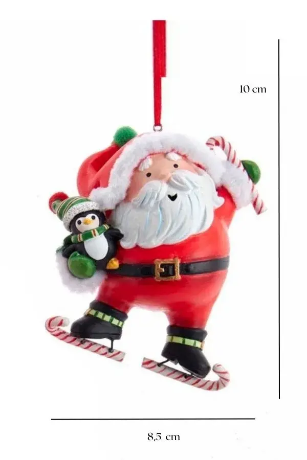 Kızaklı Noel Baba Yılbaşı Süsü – 10cm - 2