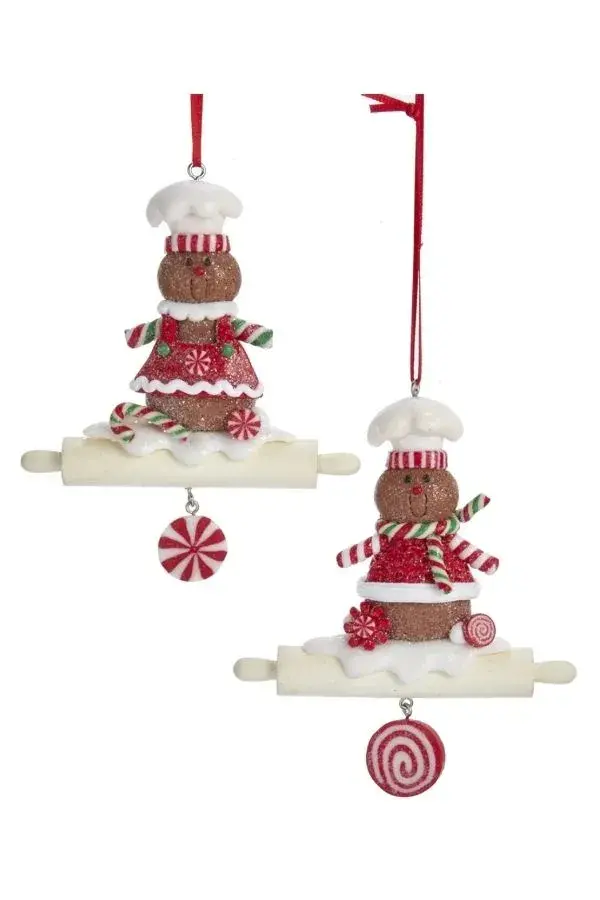 Oklavalı Aşçı Gingerbread Man Yılbaşı Süsü – 11,5cm - 4